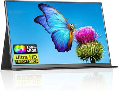 Monitor Portatil 15,6", 1080p 100% SRGB FHD Tela Portatil para Notebook, Segunda Tela para Laptop com Porta USB、Tipo C、HDMI, 60 Hz Monitor Portatil Para Xbox, Ps5, Switch