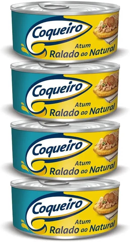 Atum Coqueiro Ralado ao Natural 4 Ltas 170g