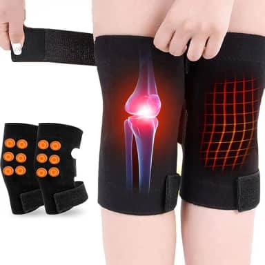 Par Joelheira Magnética Turmalina, Imã, Artrite, Artrose, AutoAquecimento, Articulaçao, Tratamento e Alivio De Dor, Usar Apenas em Repouso, Marca Starmega.