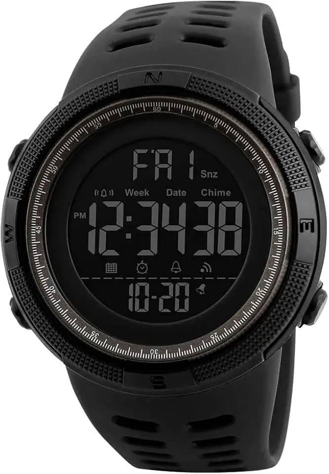 Relógio Masculino Esportivo Digital à Prova D'água Preto 1251