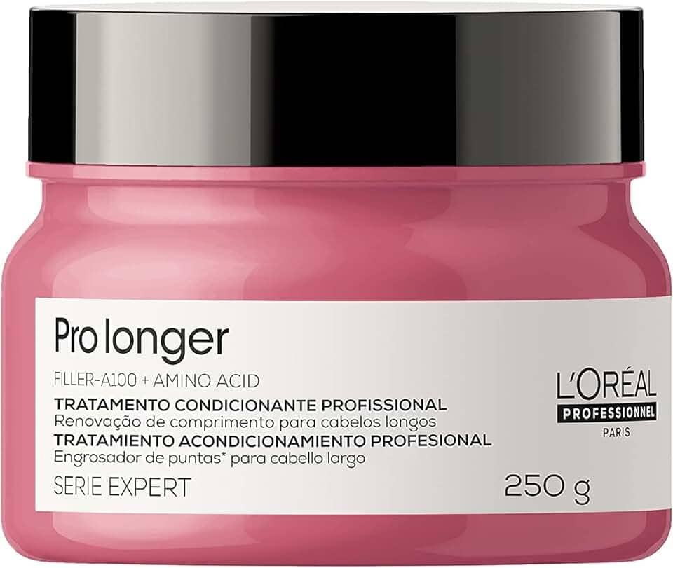 L'Oréal Professionnel Pro Longer, Máscara de Tratamento Capilar para Cabelos Finos e Afinados, Reduz Quebra e Pontas Duplas, Proporciona Brilho, Suavidade e Densidade aos Fios, 250g