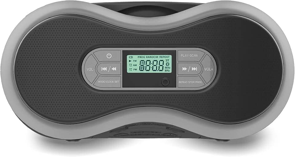 Core Innovations Boombox de CD Bluetooth portátil com rádio FM digital