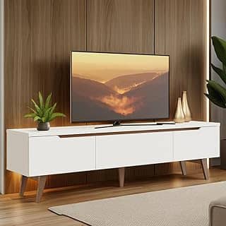 Rack para Tv até 75 Polegadas Madesa Brest 2 Portas 1 Gaveta Branco