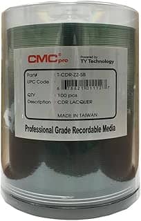 JVC Cmc Pro - Equipado Com A Tecnologia Ty Cd-R Prateado Brilhante Pacote 100 Unidades