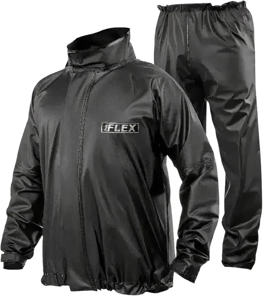 Capa de Chuva Pvc Delta Flex Motoqueiro (M, Preto)