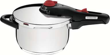 Panela Pressão Aço Inox 4 Tramontina Polida 22 Cm