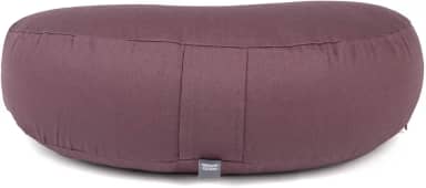 YOGATERIA Bodhi Almofada de meditação Zafu Yoga | Zafu Lua Eco | Almofada Puf de assento Yoga recheio Casca Trigo Sarraceno e capa em algodão eco 43 cm x 22 cm x 15 cm de altura