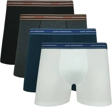 Kit Com 4 Cuecas Boxer De Algodão Da Lupo