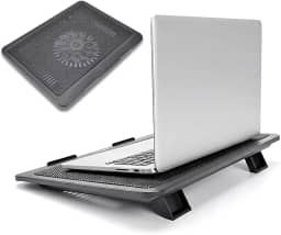 Suporte para Notebook com Cooler LED Silencioso Ajustável Ergonômico Base Refrigerada Portátil Universal Leve Resistência