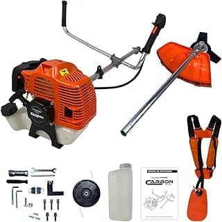 Roçadeira Gasolina Bipartida Profissional 52cc 2,5HP Muito Potente, com Lâmina 3 Pontas, Cinto Duplo Almofadado e Carretel Nylon Carbon Fak