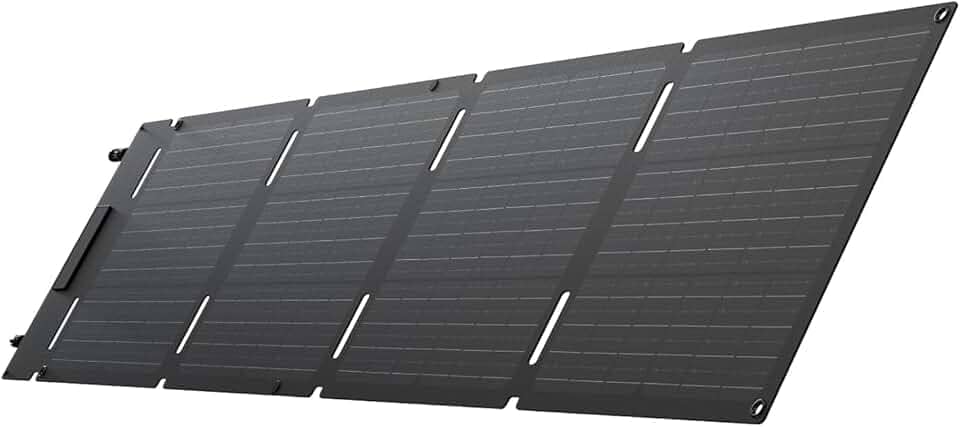 EF ECOFLOW 60W Painel Solar Portátil Célula Solar Tipo N Alta Eficiência Conversão 25% para Estações de Energia, Acampamento, Painel Solares Leve Dobrável e Pendurável, IP68 à Prova d'água