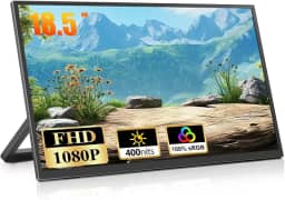 Monitor Portátil 18,5'', FHD 1080P, Suporta Duas Interfaces USB-C/HDMI, Plug And Play, Alto Contraste 1000:1, Tela Portatil, Monitor Portatil de Notebook, Computadores, Celular, para PS, Segunda Tela