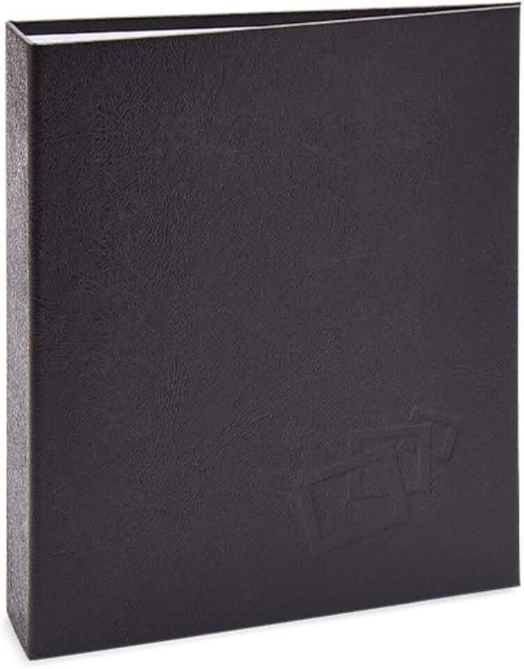 Álbum de fotos Ical, encadernação tradicional, para 200 fotos 10x15cm - envelope plástico transparente - linha Cores - modelo preto texturizado - 164