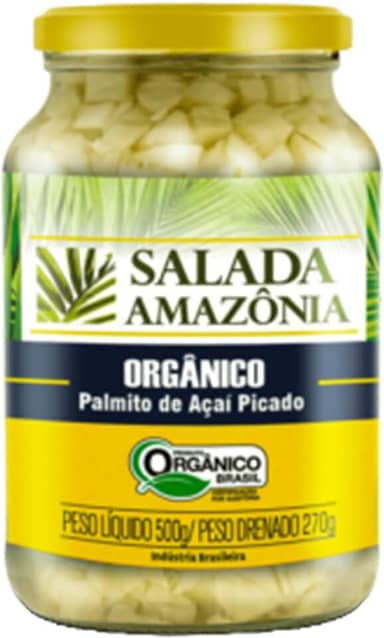 Palmito Açaí Picado Orgânico Salada Amazônia 500g