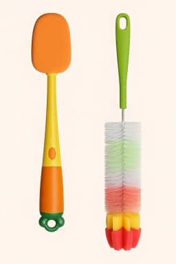 Escovas De Limpeza De Garrafas e Mamadeiras Com Esponja E Jarras E Outros Recipientes Longos De Difícil Acesso .- 2 Modelos Para Diversas utilidades
