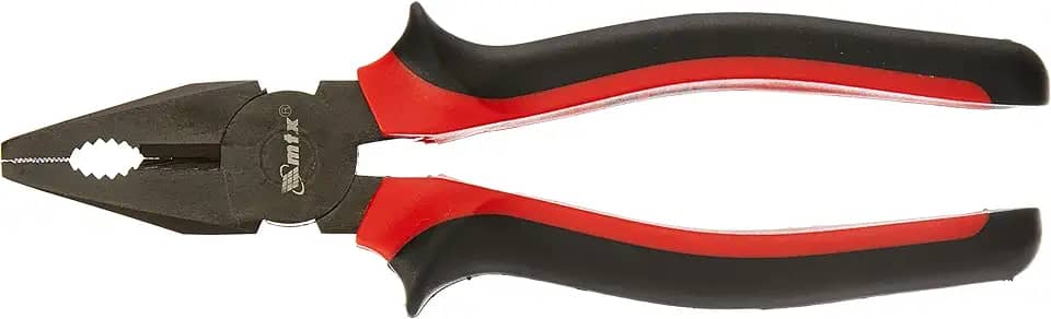 MTX Alicate Universal Nickel 8" (200 mm) Black Nickel, Alicate Multifuncional em Aço Niquelado com Cabo de Dupla Injeção