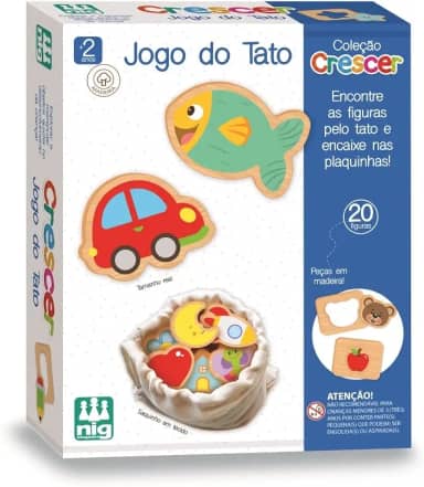 Jogo Infantil do Tato Crescer Encaixa Peças Criatividade Coordenação Motora Memória Concentração Imaginação - Nig 0459