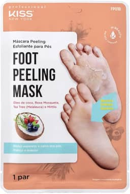 KISS NEW YORK professional Foot Peeling Mask - Máscara Peeling Esfoliante para Pés, Tamanho: 1 Par (Pacote de 1)