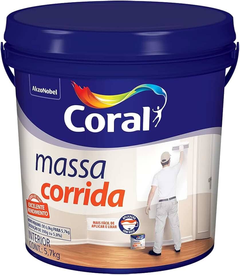 MASSA CORRIDA BRANCO 5,7KG - CORAL