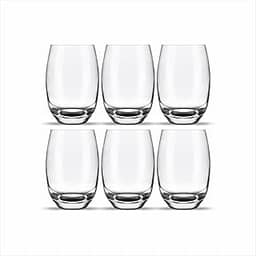 Jogo 6 Copos de Vidro Luxo 465ml - Elegância e Resistência para Todas as Bebidas e Ocasiões Vidro Grosso Premium Perfeito para Mesa Posta e Presente Inesquecível