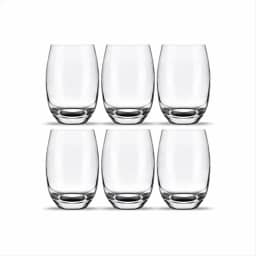 Jogo 6 Copos de Vidro Luxo 465ml - Elegância e Resistência para Todas as Bebidas e Ocasiões Vidro Grosso Premium Perfeito para Mesa Posta e Presente Inesquecível