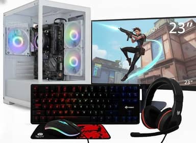 Pc Gamer Completo Ryzen 5 5600 GT, 16 GB DDR4, Ssd 480 GB + Monitor 23,8" + Kit 4 EM 1