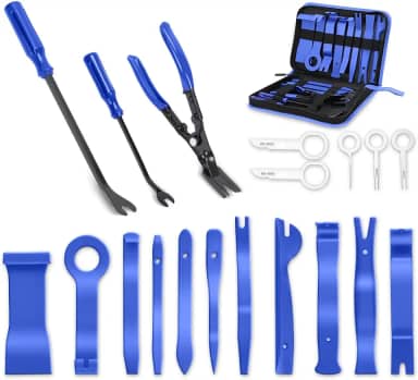 Kit Ferramentas Remoção Acabamento 19pcs, Ferramenta Remoção Painel Porta Carro, Ferramentas para Remoção de Acabamento Automotivo, Conjunto de Ferramentas de Remoção de Acabamento Automático