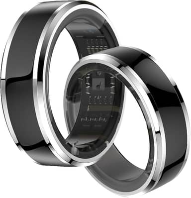 Anel inteligente de saúde, monitoramento de sono fitness, monitoramento do sono, contagem de passos, anel inteligente de 5 ATM, com aplicativo para homens e mulheres, preto (nº 7)