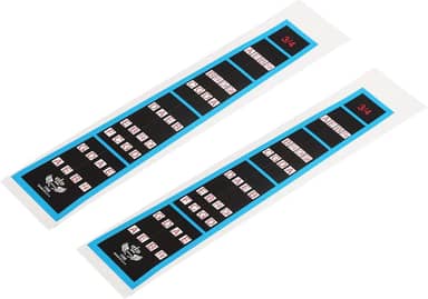 Generic 3/4 Guia de dedo de violino adesivos de braço de violino guia de braço marcadores pretos para praticantes de violinos 3/4, pacote com 2