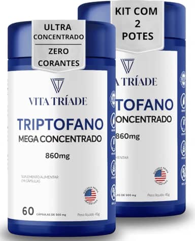 Triptofano Concentrado 860mg Premium kit 120 Cápsulas - Vita Tríade (2)