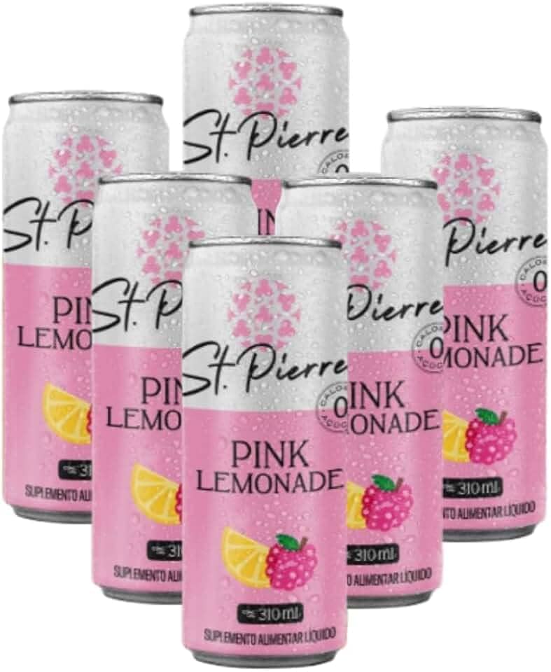 Combo Pack 6 latas Refrigerante Diet Zero Açúcar 310ml Pierre (Pink Lemonade)