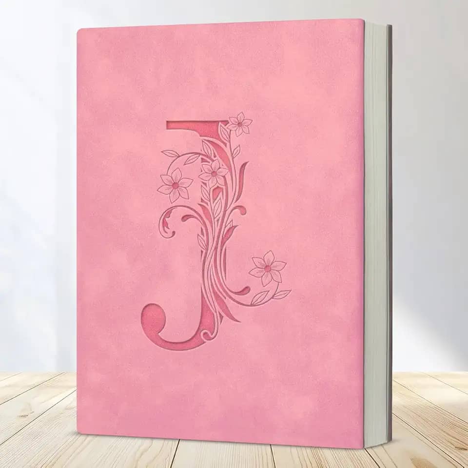 Caderno com letra inicial J, diário de escrita personalizado, monograma, presentes para mulheres, formatura, aniversário