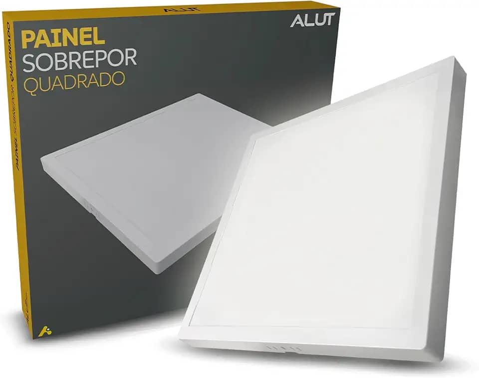 Painel Led Plafon 18w/25w/36w ou 50w 6500k Branco Frio 110v/220v Bivolt Embutir/Sobrepor Branco Alut By Avant (Sobrepor, 25w)