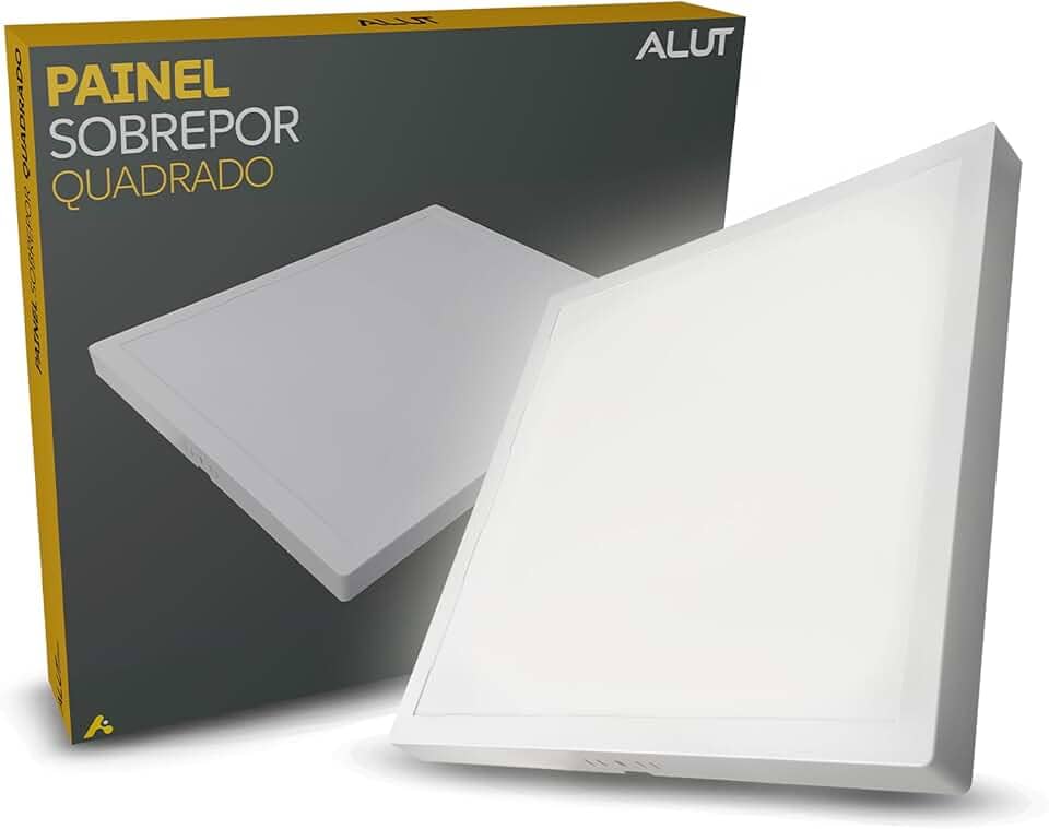 Painel Led Plafon 18w/25w/36w ou 50w 6500k Branco Frio 110v/220v Bivolt Embutir/Sobrepor Branco Alut By Avant (Sobrepor, 25w)
