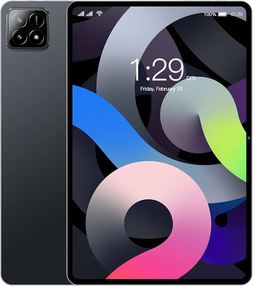 Xixaomiro S11 Tablet, 10.1 Polegada Android 14, 8GB+128GB Tablet com Película de Proteção, Caneta stylus, 1920x1200 Tela, WIFI 5G 13MP/5MP Câmera 8000mAh Bateria(Cinza)