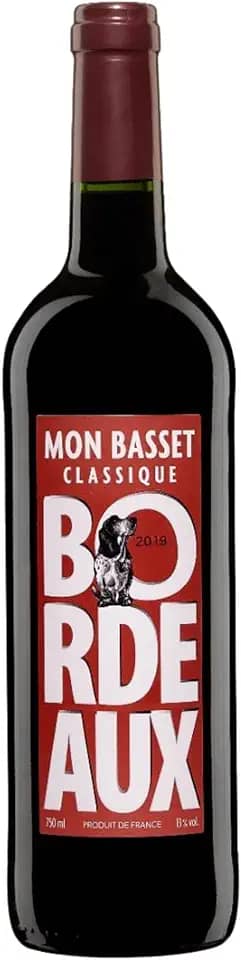 Vinho AOC Bourdeaux Mon Basset Classique 2019 Mon Basset Merlot 2019