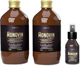 Santé Mono Vin, Kit Profissional para Crescimento Capilar, Shampoo 500ml + Máscara 500ml + Tônico 100ml, com Pantenol