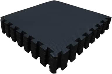 Kit com 8 Tatames Tapetes EVA Com Borda 50cm X 50cm X 1cm Preto