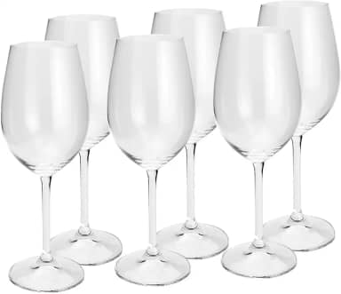 WOLFF - Jogo 6 Taças de Vinho Branco De Cristal Bohemia Veronica 350ml