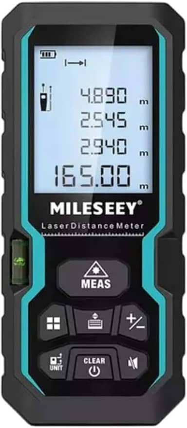 Trena Laser Digital Profissional Modelo S6 de 40, 50, 60, 80, 100 e 120 Metros, Medidor de Distância, Área, Volume, Ângulos e Nível