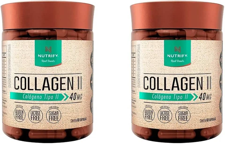 Kit 2X: Collagen II Colágeno Nutrify 60 Cápsulas