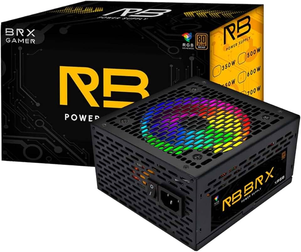 Fonte P/PC RGB BRX 650W 80 Plus Bivolt Automatica ATX Gamer