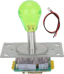 Kafuty-1 Kit de joystick Arcade, joystick iluminado de LED Arcade, Joystick iluminado colorido totalmente automático, joystick Arcade de cristal oval de 5 pinos para jogos de fliperama