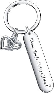 De&ai Chaveiro Thank You For Being A Friend - Joias de aniversário para melhor amiga presentes para mulheres - Presentes de irmã para mulheres - Joias BFF - Chaveiro de amizade