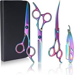 Namoat Tesoura Profissional Cabeleireiro, Tesoura De Cabelo, Tesoura De Cortar Cabelo, Kit Barbeiro Colorido