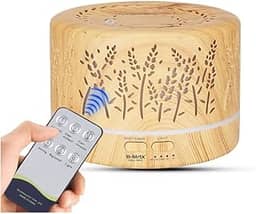 Difusor Aromatizador Ambiente Para Oleo Essencial 700ml - Flores Bmax 9 ( Marrom Claro )