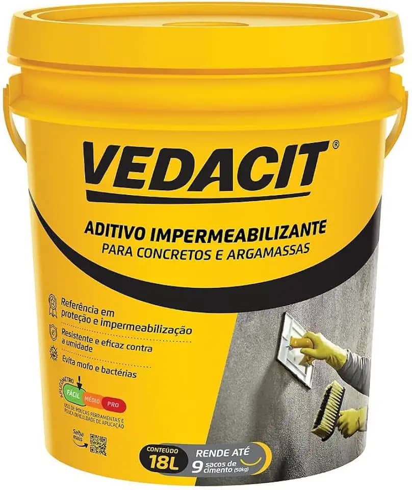 Aditivo Impermeabilizante para Concreto, Branco, 18 L, Vedacit