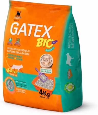 Granulado Higiênico Natural para Gatos, 100% Natural, Biodegradável, Controle de Odores, 4kg