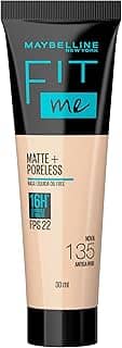 Base Líquida Maybelline NY Fit Me Matte FPS 22 Cor 135 (Antiga N100), 30ml