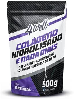 Colágeno Hidrolisado em Pó 4well 500g Tipo I Sabor Natural